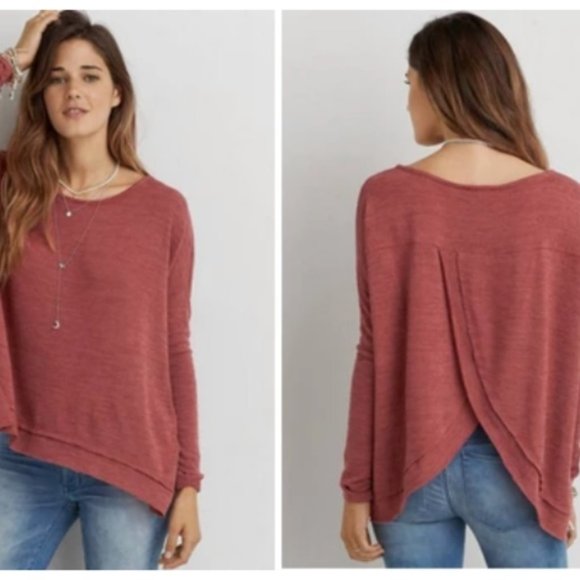 American Eagle Outfitters Sweaters - AMERICAN EAGLE PURPLE Split Back Sweater